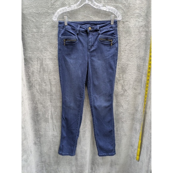 Belle by Kim Gravel Denim - Mid Rise Straight Jeans Women's 2 Casual Zipper Pockets
